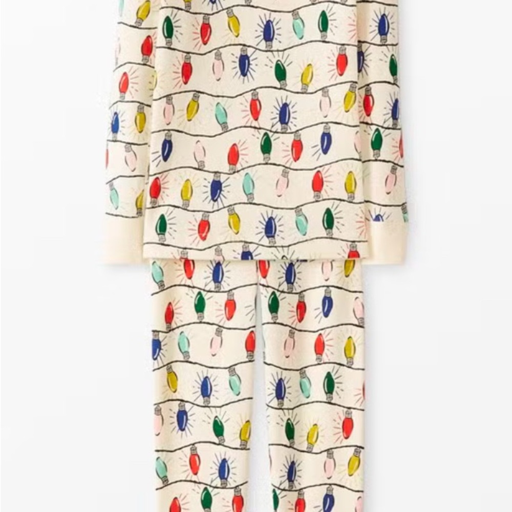 Hanna Andersson Bright Bulbs Christmas Holiday Pajamas for kids
